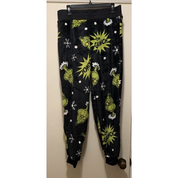 Dr Seuss The Grinch Christmas Fleece Pajama Lounge Pants SZ Lg - Picture 2 of 4